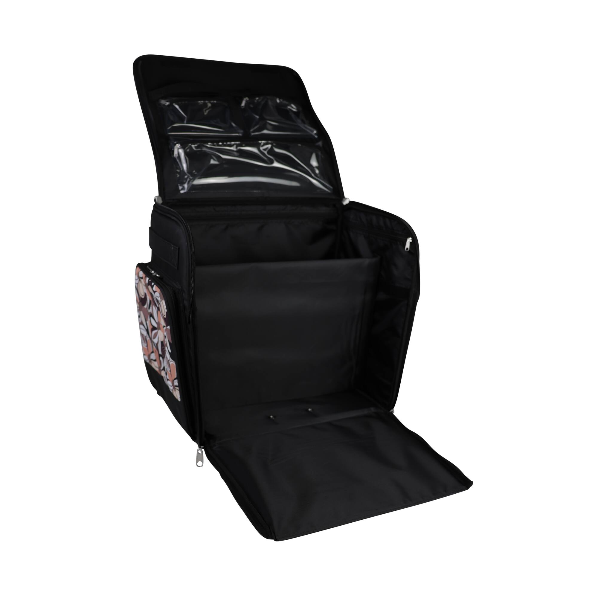 Everything Mary Floral Deluxe Collapsible Rolling Craft Bag